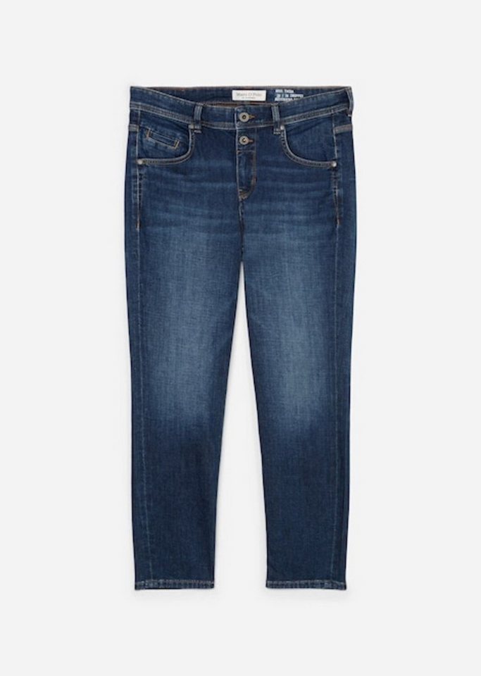 Marc O'Polo Regular-fit-Jeans Denim Trouser, mid waist, boyfriend, Cashmere Dark Blue Wash von Marc O'Polo