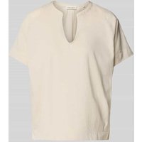 Marc O'Polo Relaxed Fit Blusenshirt aus reiner Baumwolle in Sand, Größe L von Marc O'Polo