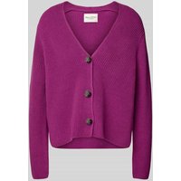 Marc O'Polo Relaxed Fit Strickjacke aus reiner Baumwolle in Fuchsia, Größe XXL Marc O'Polo Relaxed Fit Strickjacke aus reiner Baumwolle in Fuchsia, Größe XXL von Marc O'Polo
