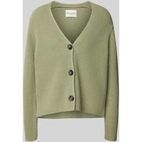 Marc O'Polo Relaxed Fit Strickjacke aus reiner Baumwolle in Lind, Größe L von Marc O'Polo