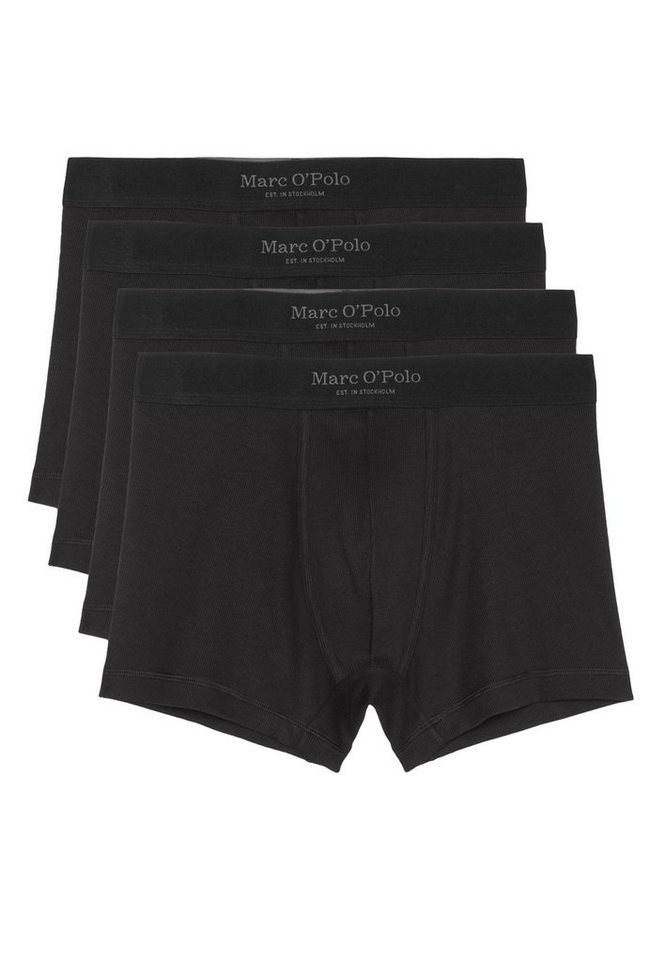 Marc O'Polo Retro Boxer 4er Pack Iconic Rib (Spar-Set, 4-St) Retro Short / Pant - Baumwolle - ohne Eingriff - Atmungsaktiv von Marc O'Polo