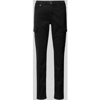 Marc O'Polo Slim Fit Cargohose im unifarbenen Design in Black, Größe 30/30 von Marc O'Polo