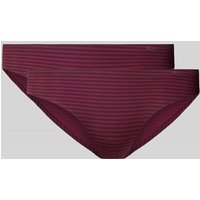 Marc O'Polo Slip mit Allover-Muster im 2er-Pack in Bordeaux, Größe L von Marc O'Polo