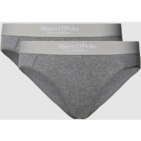 Marc O'Polo Slip mit elastischem Logo-Bund Modell 'Iconic' in Hellgrau Melange, Größe L von Marc O'Polo