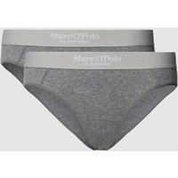 Marc O'Polo Slip mit elastischem Logo-Bund Modell 'Iconic' in Hellgrau Melange, Größe S von Marc O'Polo