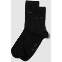 Marc O'Polo Socken mit Label-Detail im 2er-Pack Modell 'MARTHA' in Black, Größe 39-42 von Marc O'Polo