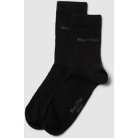 Marc O'Polo Socken mit Label-Detail im 2er-Pack Modell 'MARTHA' in Black, Größe 35/38 von Marc O'Polo