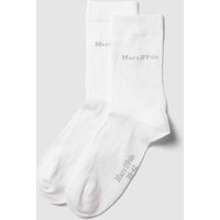 Marc O'Polo Socken mit Label-Detail im 2er-Pack Modell 'MARTHA' in Weiss, Größe 39-42 von Marc O'Polo