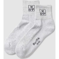 Marc O'Polo Socken mit Label-Detail im 2er-Pack Modell 'Maxi' in Hellgrau Melange, Größe 39/42 von Marc O'Polo