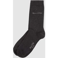 Marc O'Polo Socken mit Label-Detail im 2er-Pack Modell 'Valentina' in Anthrazit, Größe 39-42 von Marc O'Polo