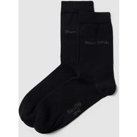 Marc O'Polo Socken mit Label-Detail im 2er-Pack Modell 'Valentina' in Black, Größe 35-38 von Marc O'Polo