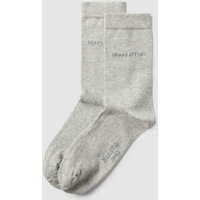 Marc O'Polo Socken mit Label-Detail im 2er-Pack Modell 'Valentina' in Hellgrau, Größe 35-38 von Marc O'Polo