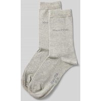 Marc O'Polo Socken mit Label-Detail im 2er-Pack Modell 'Valentina' in Hellgrau, Größe 39-42 von Marc O'Polo