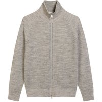 Marc O'Polo Strickjacke aus einem gerippten Bi-Color-Baumwollgemisch, Regular Fit in M von Marc O'Polo