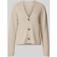 Marc O'Polo Strickjacke mit Strukturmuster in Beige, Größe XS von Marc O'Polo