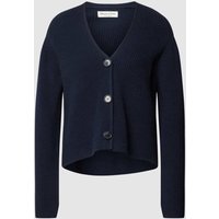 Marc O'Polo Strickjacke mit Strukturmuster in Marine, Größe M von Marc O'Polo