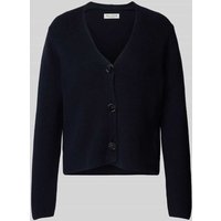 Marc O'Polo Strickjacke mit Strukturmuster in Marine, Größe M von Marc O'Polo