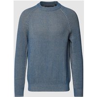 Marc O'Polo Strickpullover in Ripp-Optik in Rauchblau, Größe M von Marc O'Polo