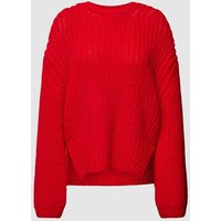 Marc O'Polo Strickpullover mit Seitenschlitzen in Rot, Größe M von Marc O'Polo