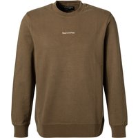 Marc O'Polo Herren Sweatshirt braun Baumwolle unifarben von Marc O'Polo