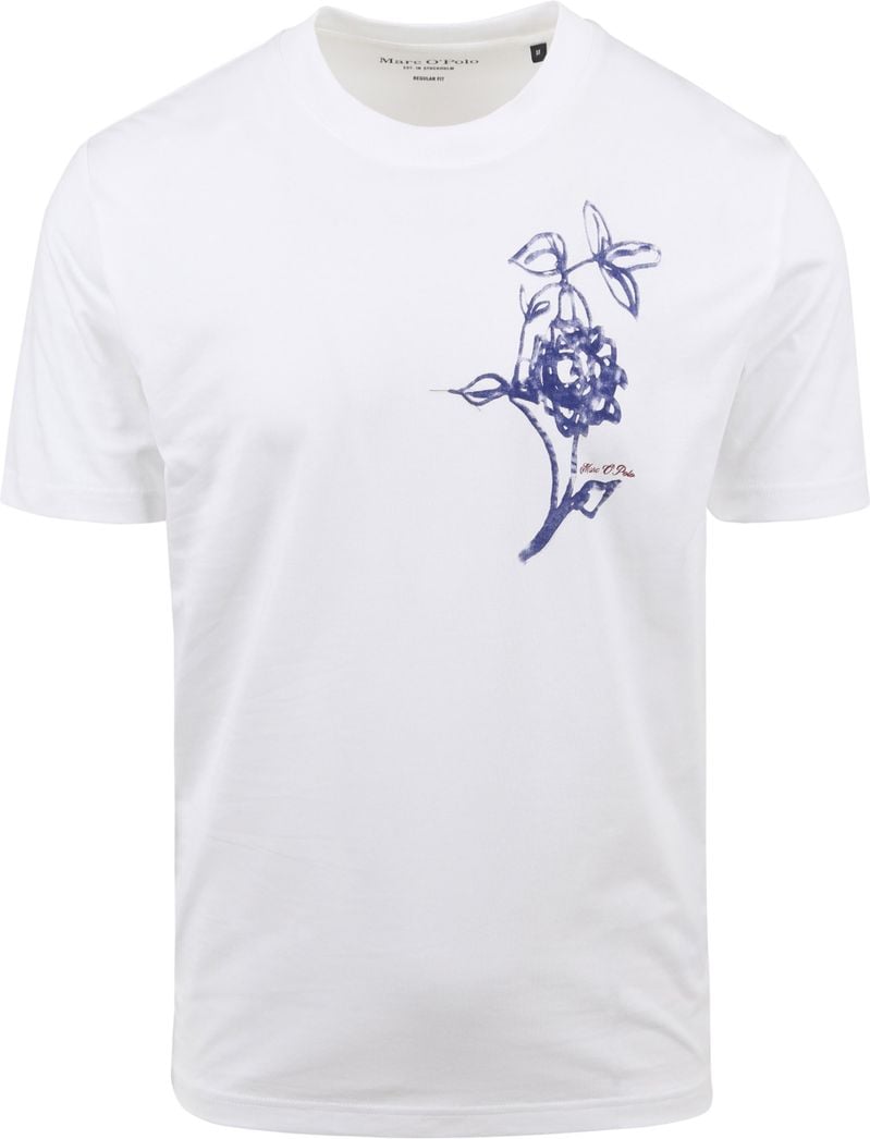 Marc O'Polo T-Shirt Blume Weiß - Größe XL von Marc O'Polo