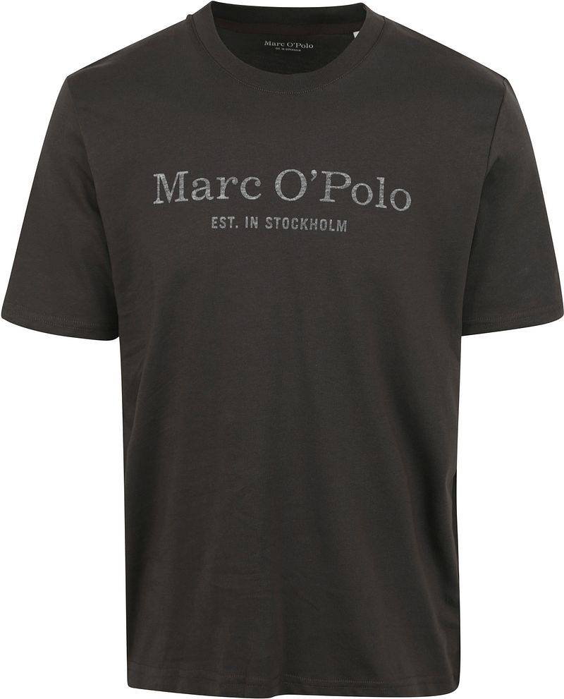 Marc O'Polo T-Shirt Logo Anthrazit - Größe XXL von Marc O'Polo