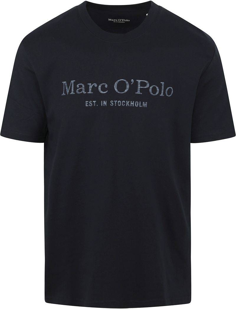 Marc O'Polo T-Shirt Logo Dunkelblau - Größe 3XL von Marc O'Polo