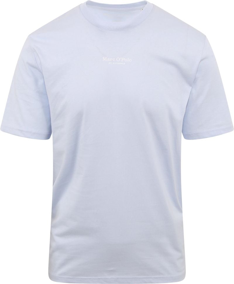 Marc O'Polo T-Shirt Logo Hellblau - Größe L von Marc O'Polo