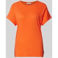 Marc O'Polo T-Shirt im unifarbenen Design in Orange, Größe S von Marc O'Polo