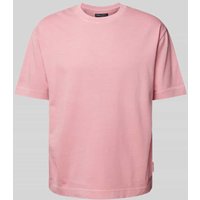 Marc O'Polo T-Shirt in unifarbenes Design in Rose, Größe L von Marc O'Polo