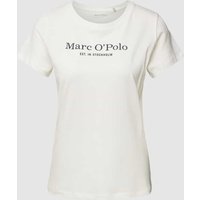 Marc O'Polo T-Shirt mit Label-Print Modell 'MIX N MATCH' in Offwhite, Größe L von Marc O'Polo