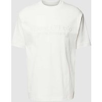 Marc O'Polo T-Shirt mit Label-Stitching in Weiss, Größe XXL von Marc O'Polo