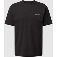 Marc O'Polo T-Shirt mit Logo-Stitching in Black, Größe S von Marc O'Polo