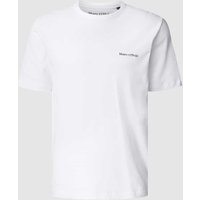 Marc O'Polo T-Shirt mit Logo-Stitching in Weiss, Größe XL von Marc O'Polo