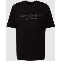 Marc O'Polo T-Shirt mit Statement- und Label-Print in Black, Größe L von Marc O'Polo