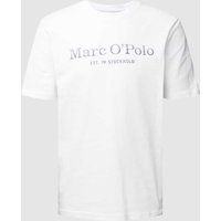 Marc O'Polo T-Shirt mit Statement- und Label-Print in Weiss, Größe L von Marc O'Polo