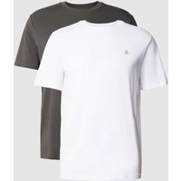 Marc O'Polo T-Shirt mit gerader Passform und Rundhalsausschnitt in Weiss, Größe L von Marc O'Polo