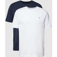 Marc O'Polo T-Shirt mit gerader Passform und Rundhalsausschnitt in Weiss, Größe S von Marc O'Polo