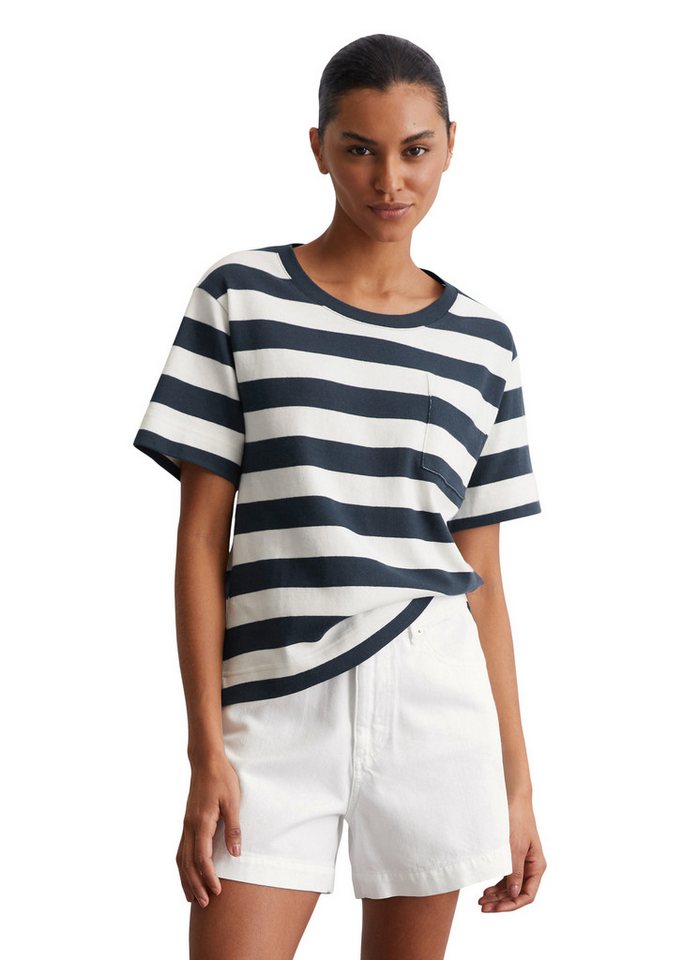 Marc O'Polo T-Shirt seitliche Schlitze, geringelt Marc O'Polo T-Shirt seitliche Schlitze, geringelt von Marc O'Polo