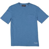 Marc O'Polo Herren T-Shirt blau Baumwolle von Marc O'Polo