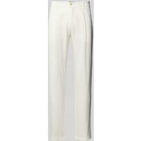 Marc O'Polo Tapered Leinenhose mit Bundfalte Modell 'OSBY JOGGER' in Offwhite, Größe 32/32 von Marc O'Polo