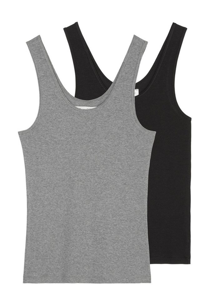Marc O'Polo Unterhemd 2er Pack Iconic Rib (Spar-Set, 2-St) Unterhemd / Top - Baumwolle - Atmungsaktiv von Marc O'Polo