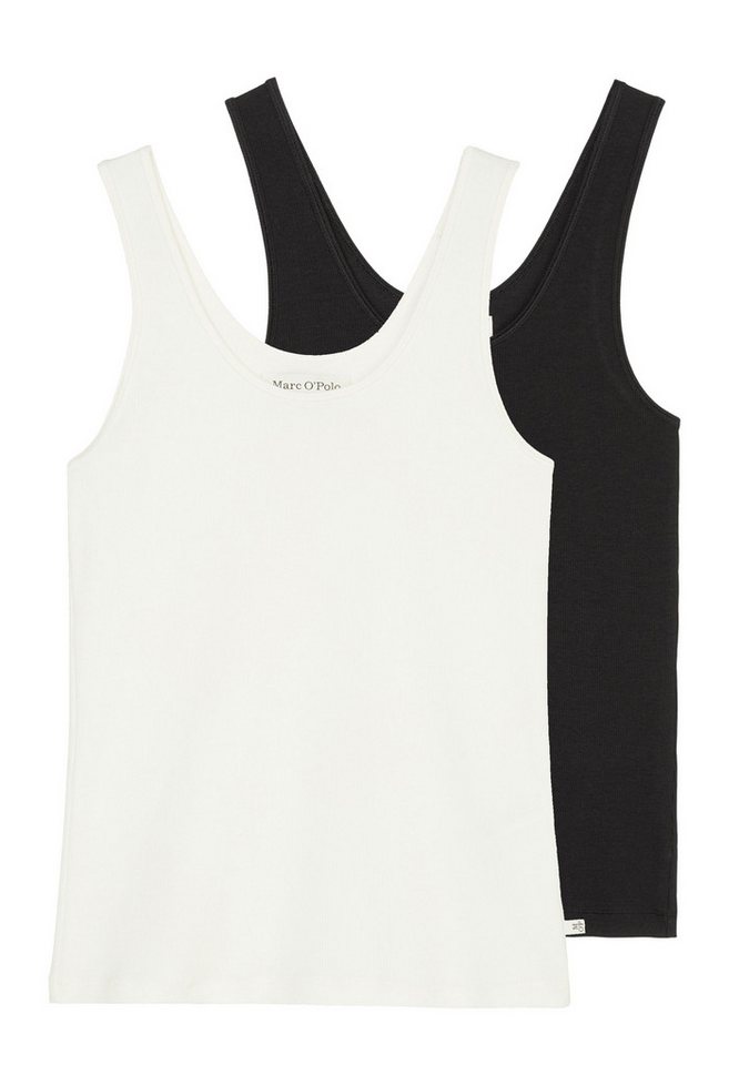 Marc O'Polo Unterhemd 2er Pack Iconic Rib (Spar-Set, 2-St) Unterhemd / Top - Baumwolle - Atmungsaktiv von Marc O'Polo