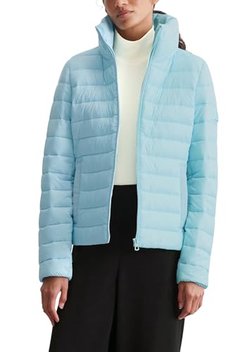 Marc O'Polo Damen Steppjacke mit Stehkragen wasserabweisend, Blau (Morning Sky), 44 von Marc O'Polo