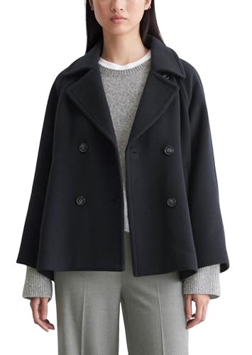 Marc O'Polo Damen Cabanjacke mit Reverskragen elegant, Blau (Deep Blue Sea), 40 Marc O'Polo Damen Cabanjacke mit Reverskragen elegant, Blau (Deep Blue Sea), 40 von Marc O'Polo