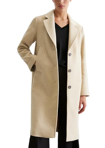 Marc O'Polo Damen Mantel mit Reverskragen knielang, Beige (Blushed Camel), 42 von Marc O'Polo