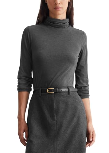 Marc OߴPolo Damen Langarmshirt mit Rollkragen Unterziehshirt, Grau (Deep Grey Melange), L Marc OߴPolo Damen Langarmshirt mit Rollkragen Unterziehshirt, Grau (Deep Grey Melange), L von Marc O'Polo