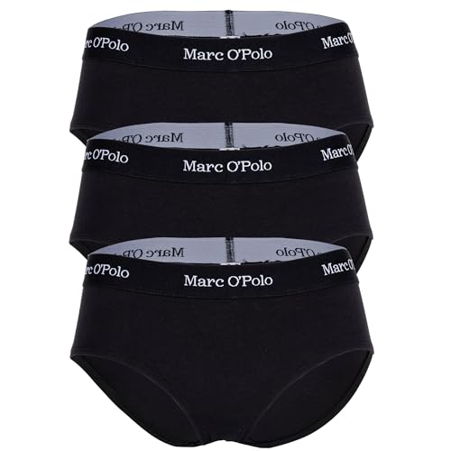 Marc O´Polo Women's Essentials 3-Pack Panty Hipster Panties, Black, Medium von Marc O´Polo