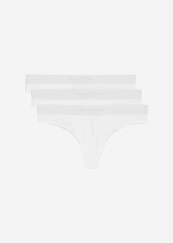 Marc O´Polo Damen Essentials 3-Pack String Thong Panties, Weiß, XL EU von Marc O'Polo