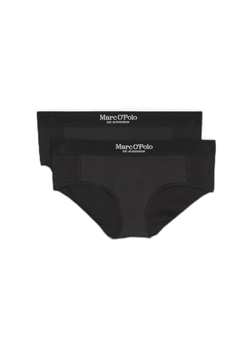 Marc O´Polo Women's Iconic Rib 2-Pack Panty Hipster Panties, Black, Extra Small von Marc O´Polo